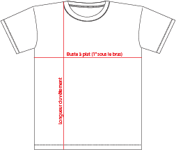 Charte de grandeur S05610 (S à 4XL)